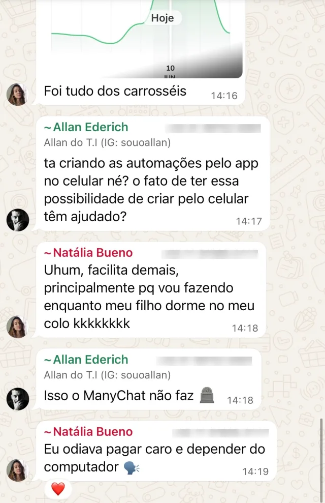 Depoimento de usuário do Breeze
