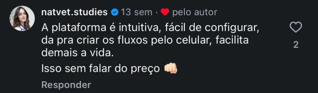 Depoimento de usuário do Breeze